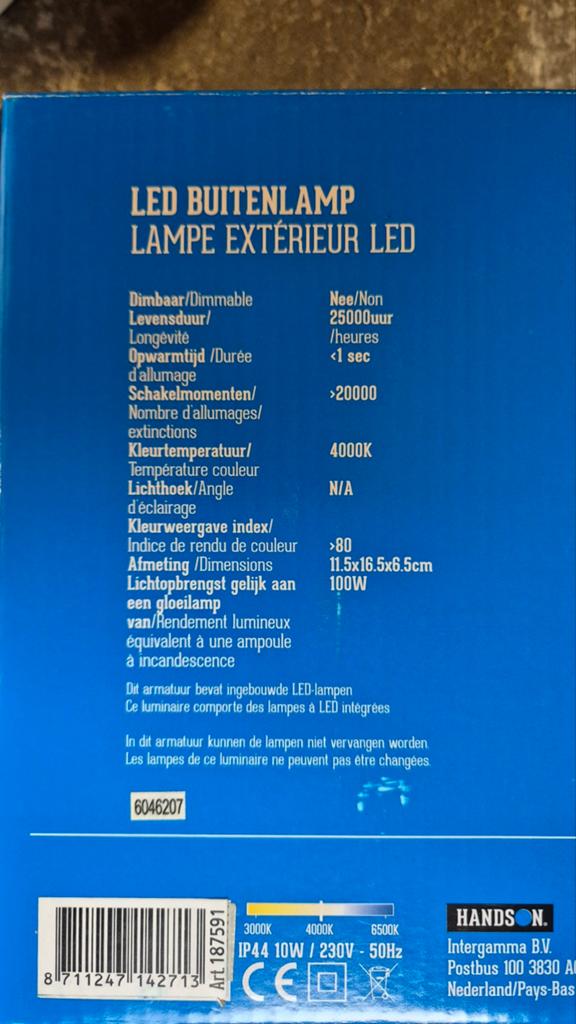 7x Handson Bull-Eye LED buitenlamp wit 750lm 4000K, Ophalen of Verzenden, Zo goed als nieuw, Modern