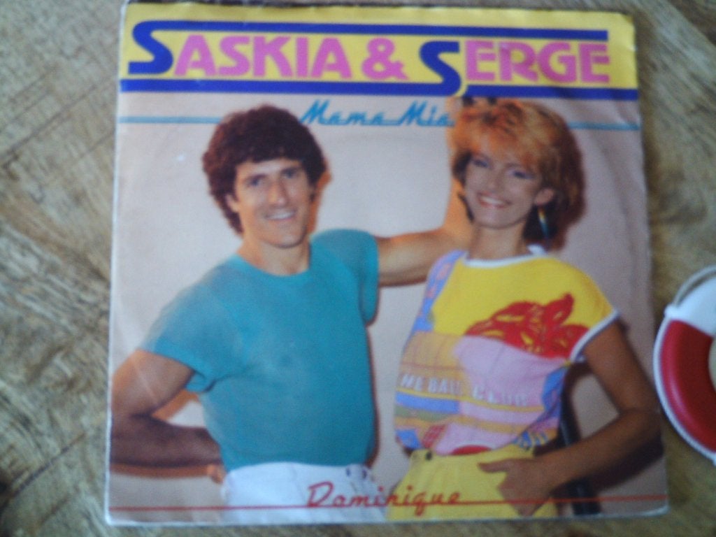 Saskia & Serge - Mama Mia / Dominique (Vinyl Single)  5s, 7 inch, Ophalen of Verzenden, Zo goed als nieuw, Overige typen