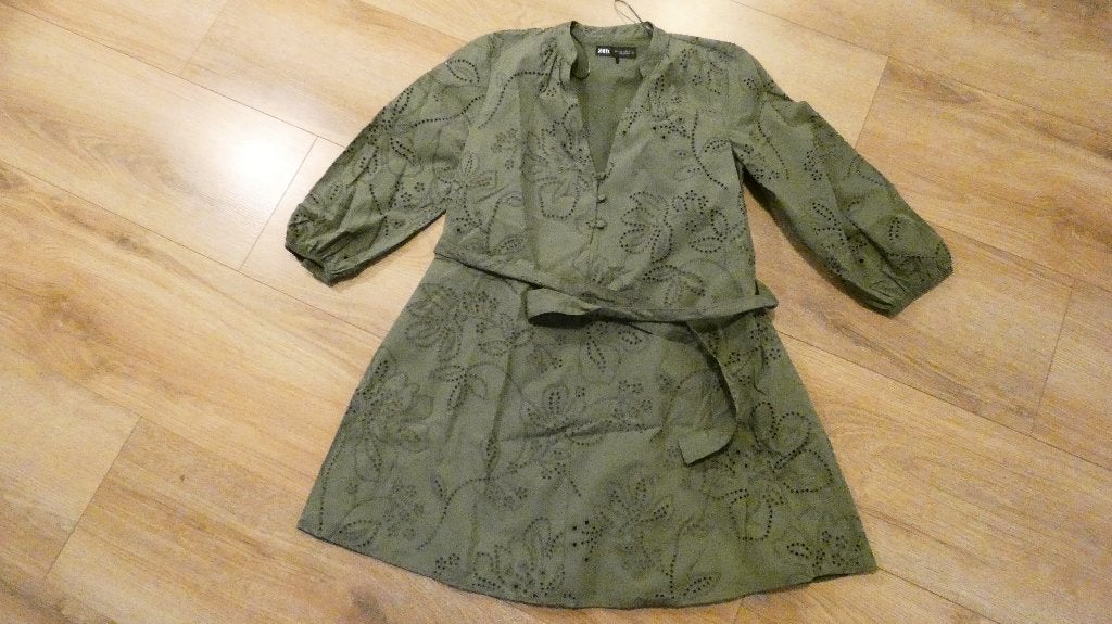 Groene jurk van de Zara, Zara, Ophalen of Verzenden, Zo goed als nieuw, Maat 36 (S)