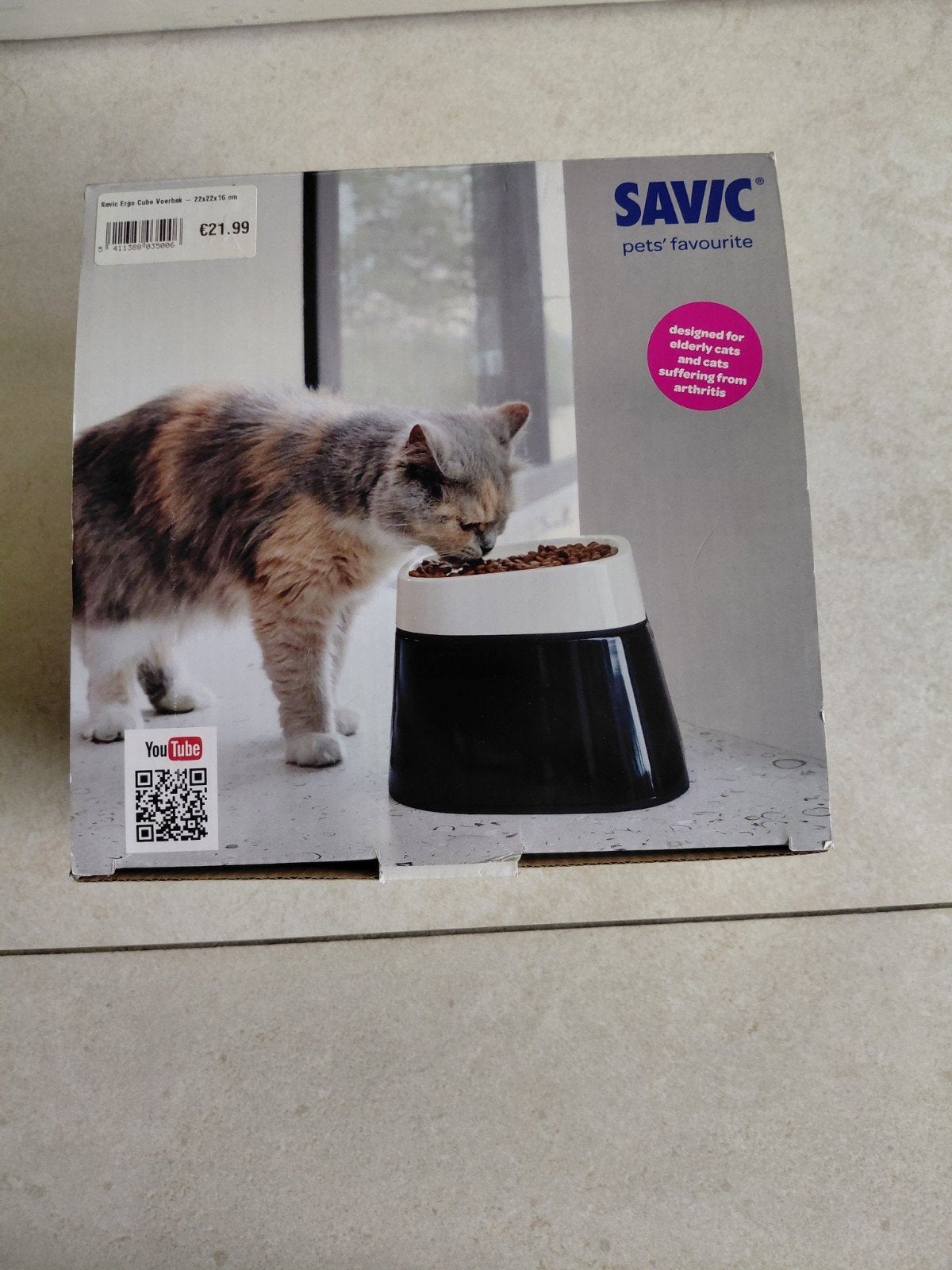Savic ergo cube voer / water bak, Ophalen of Verzenden