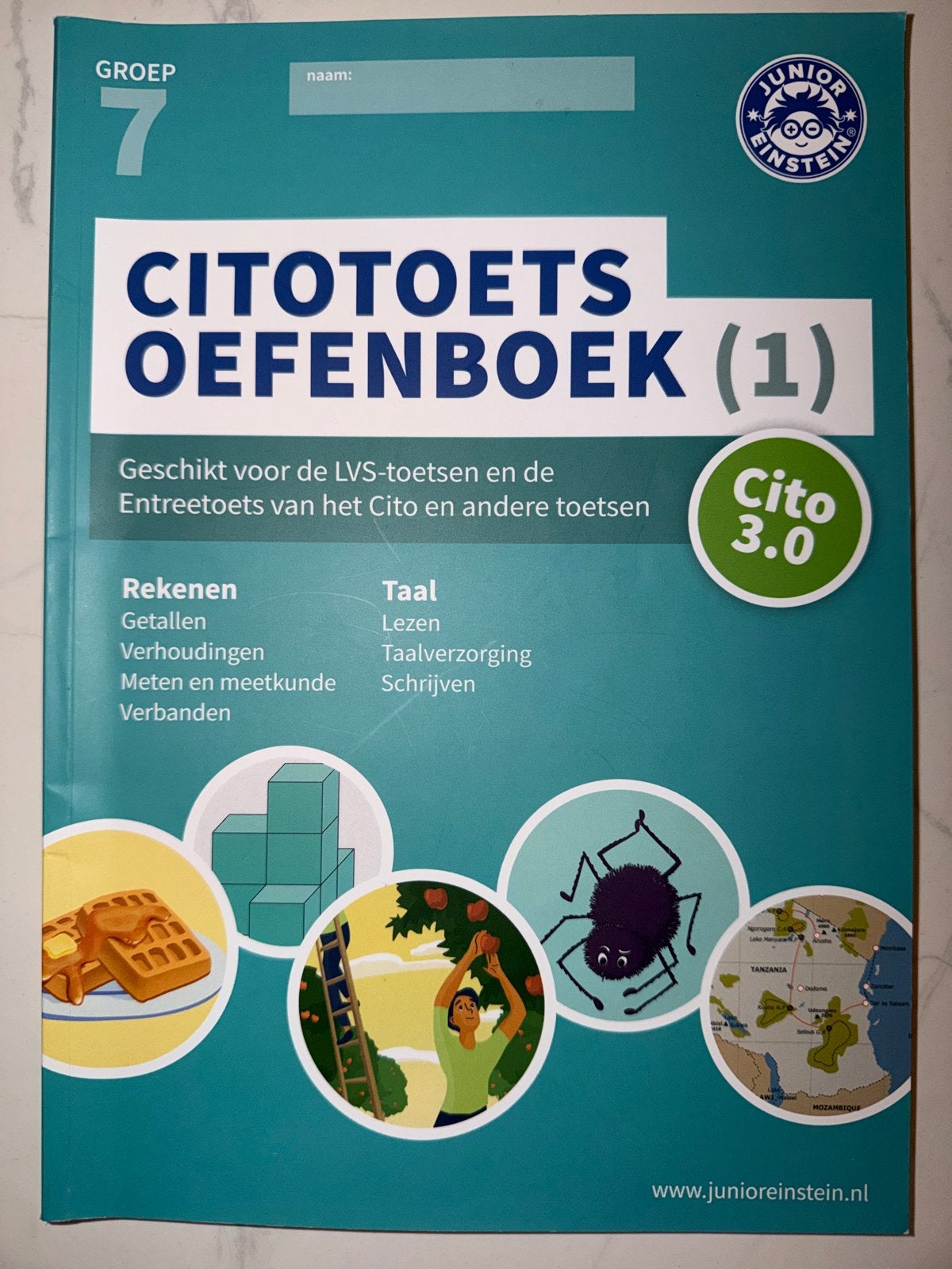 CITO Toets Oefenboek Groep 7 - Junior Einstein, Ophalen of Verzenden, Zo goed als nieuw, Overige niveaus, Overige vakken