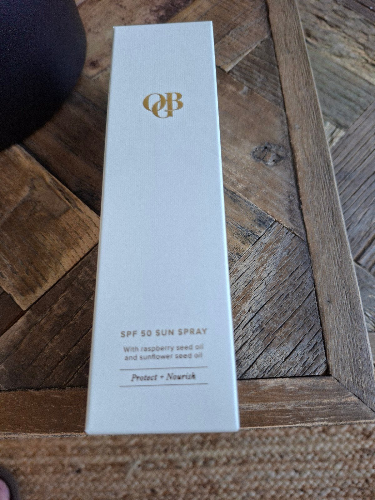 QB SPF 50 Sun Spray met frambozen- en zonnebloemolie, Ophalen of Verzenden, Nieuw, Zonnebrand of After Sun