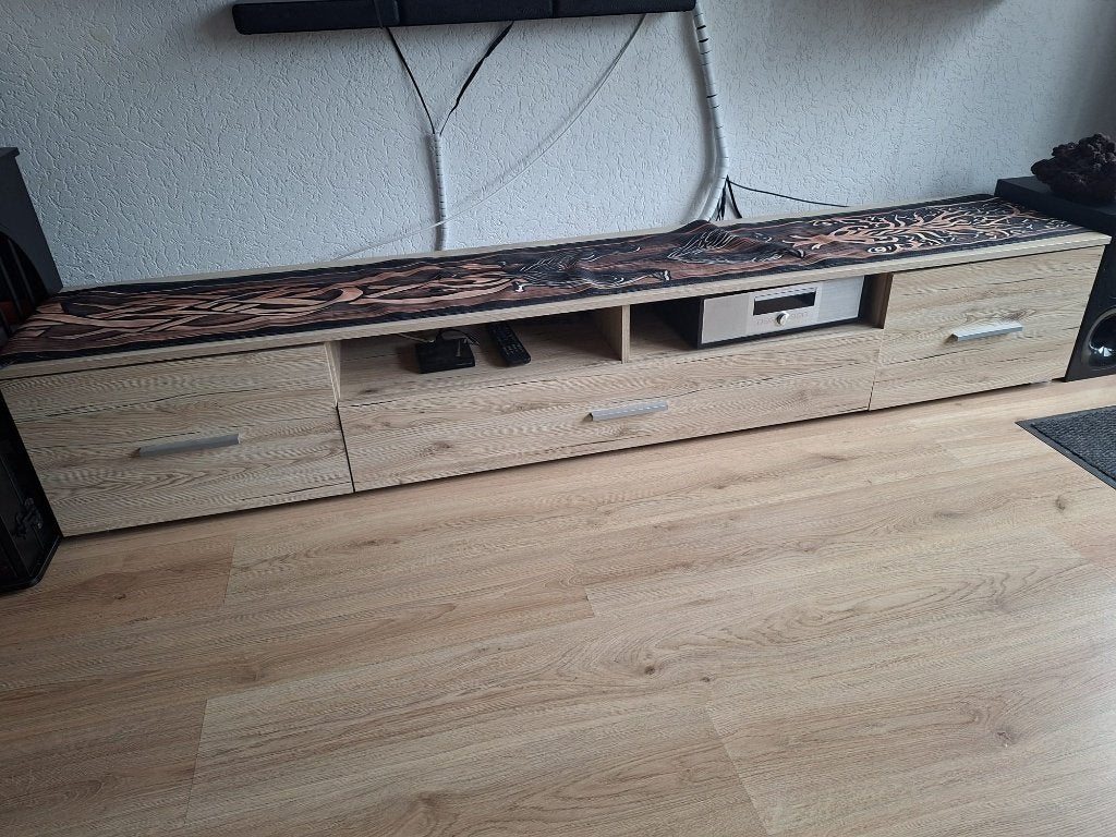 tv meubel, Huis en Inrichting, Ophalen, Overige materialen, Zo goed als nieuw, 200 cm of meer