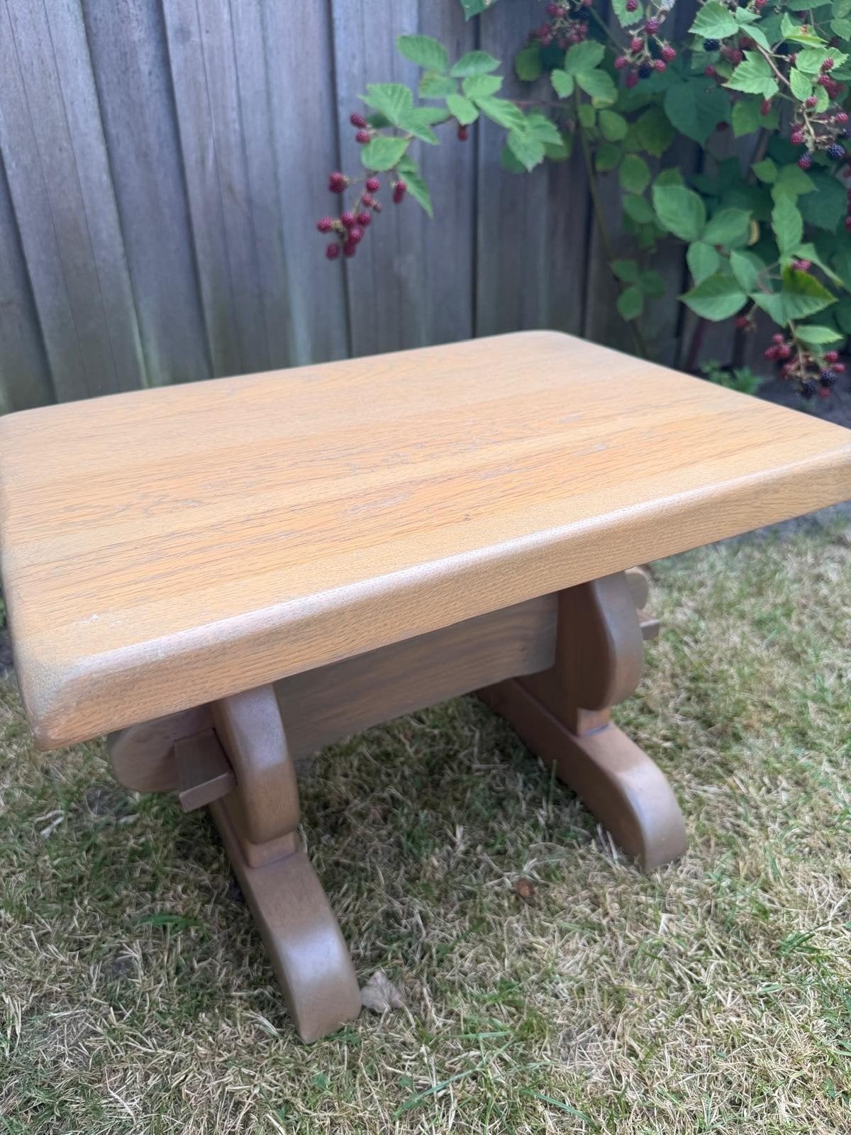 Stoer Vintage Houten Bankje – Brutalist / Landelijk, Ophalen
