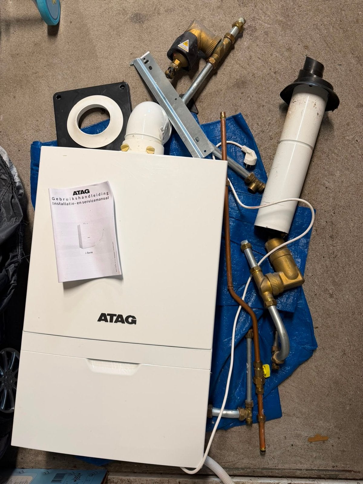 ATAG CV-ketel I36EC met installatiemateriaal, Ophalen, Gebruikt, Hoog rendement (Hr), Cv-ketel of Combi-ketel