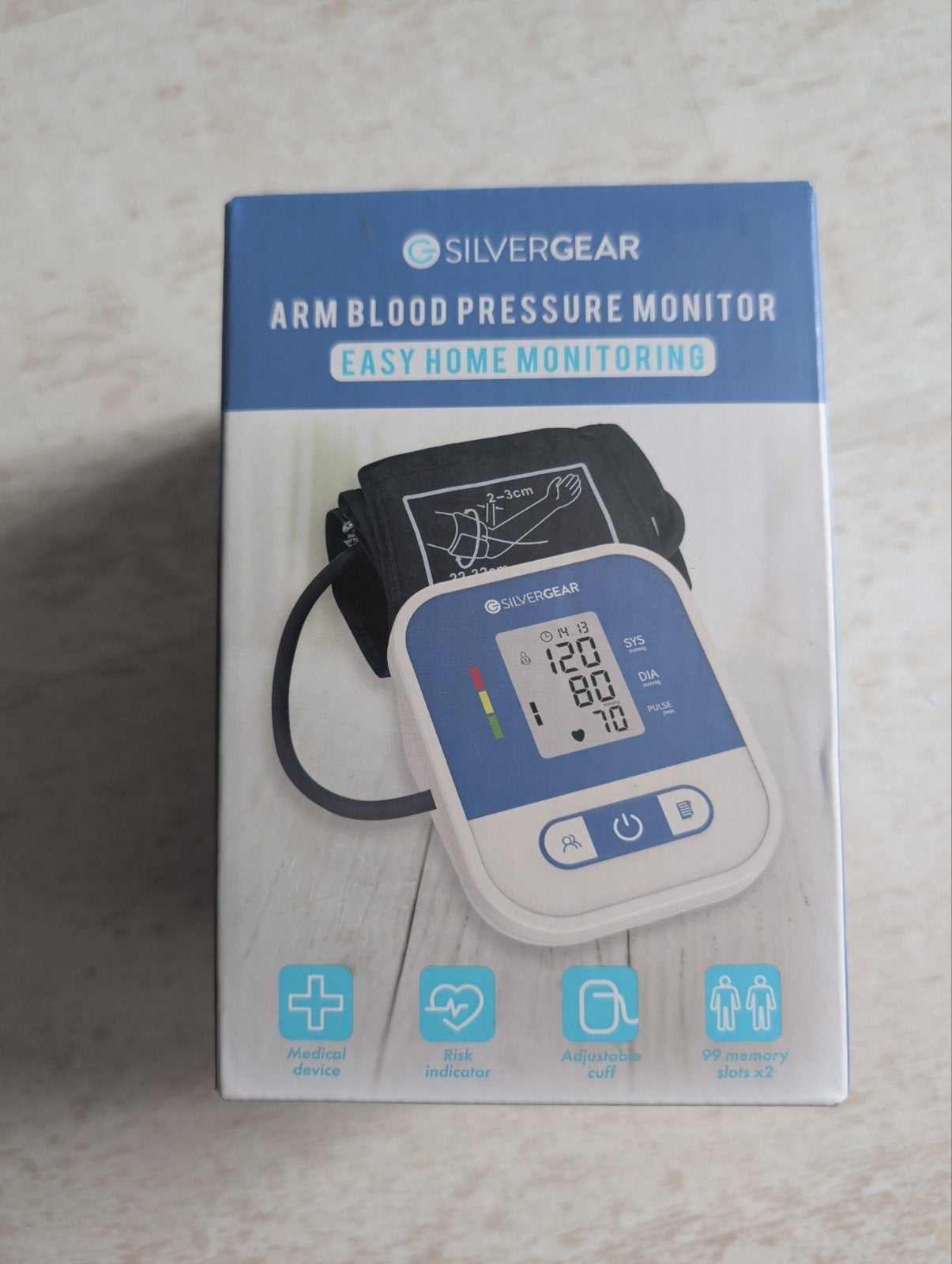 Nieuwe Silvergear bovenarm bloeddrukmeter – ongeopend, Verzenden, Nieuw, Overige typen