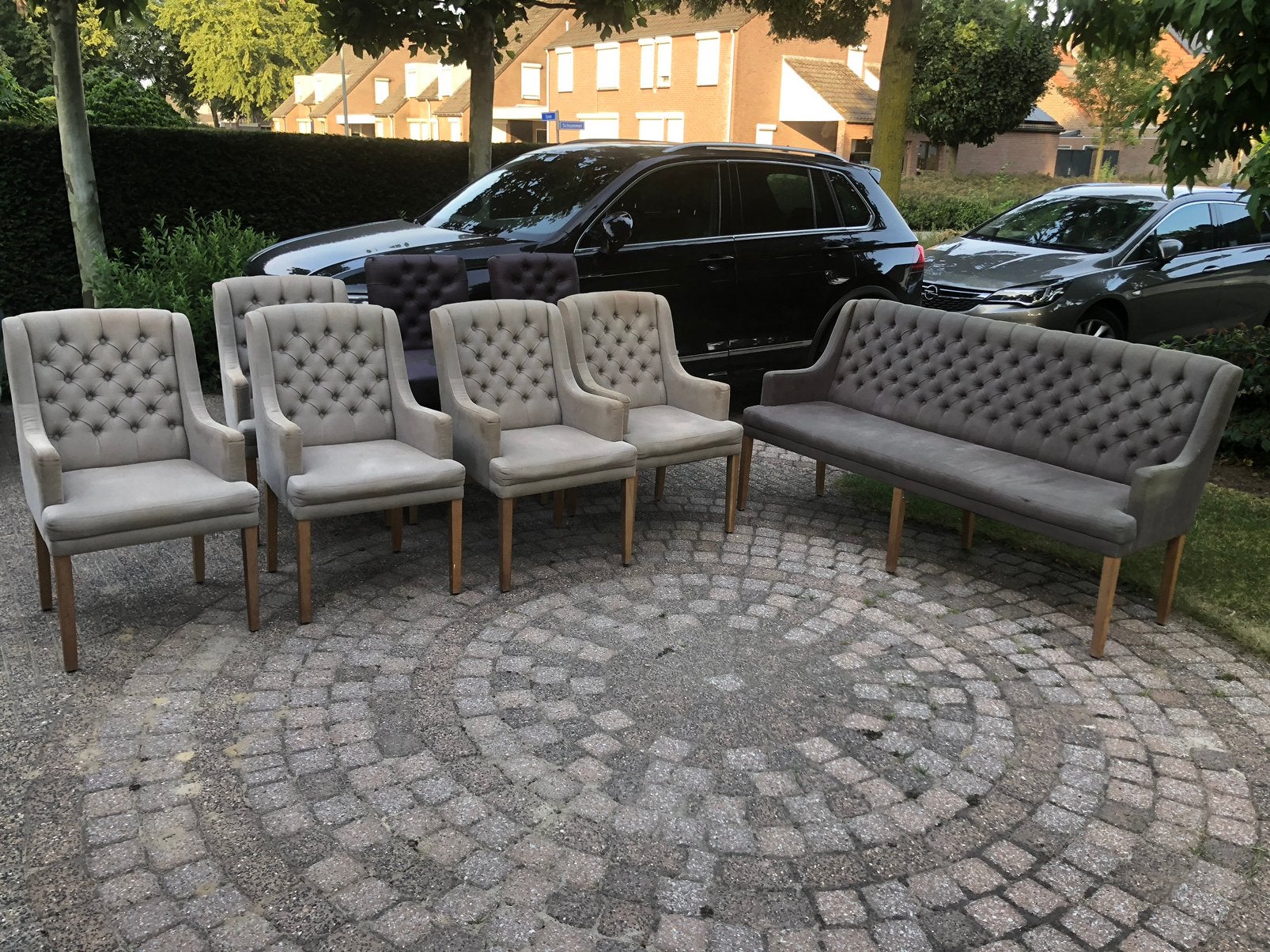 Gebruikt, Ophalen, Gebruikt, Stof, Vijf, Zes of meer stoelen