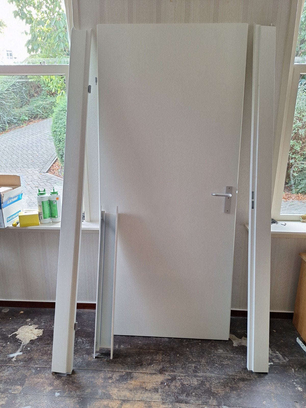 Opdekdeur, Deurkozijn, Zo goed als nieuw, 150 tot 225 cm, Metaal