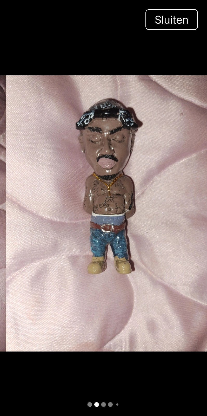 Origineel Tupac beeldje van keramiek/aardewerk, Verzamelen, Ophalen of Verzenden, Zo goed als nieuw