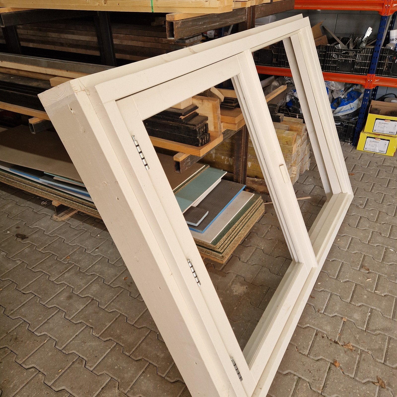 Nieuw hardhouten (Maranti) kozijn 1800x1250mm, Ophalen