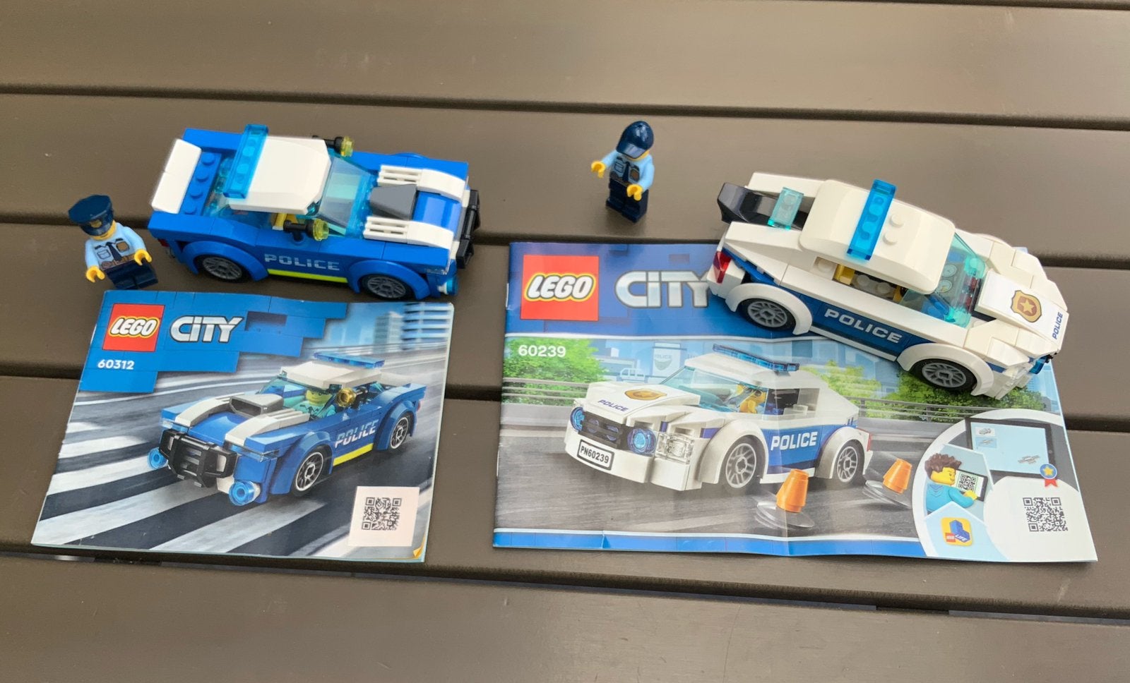 Lego city politie auto’s 60312 en  60239, Ophalen of Verzenden, Zo goed als nieuw