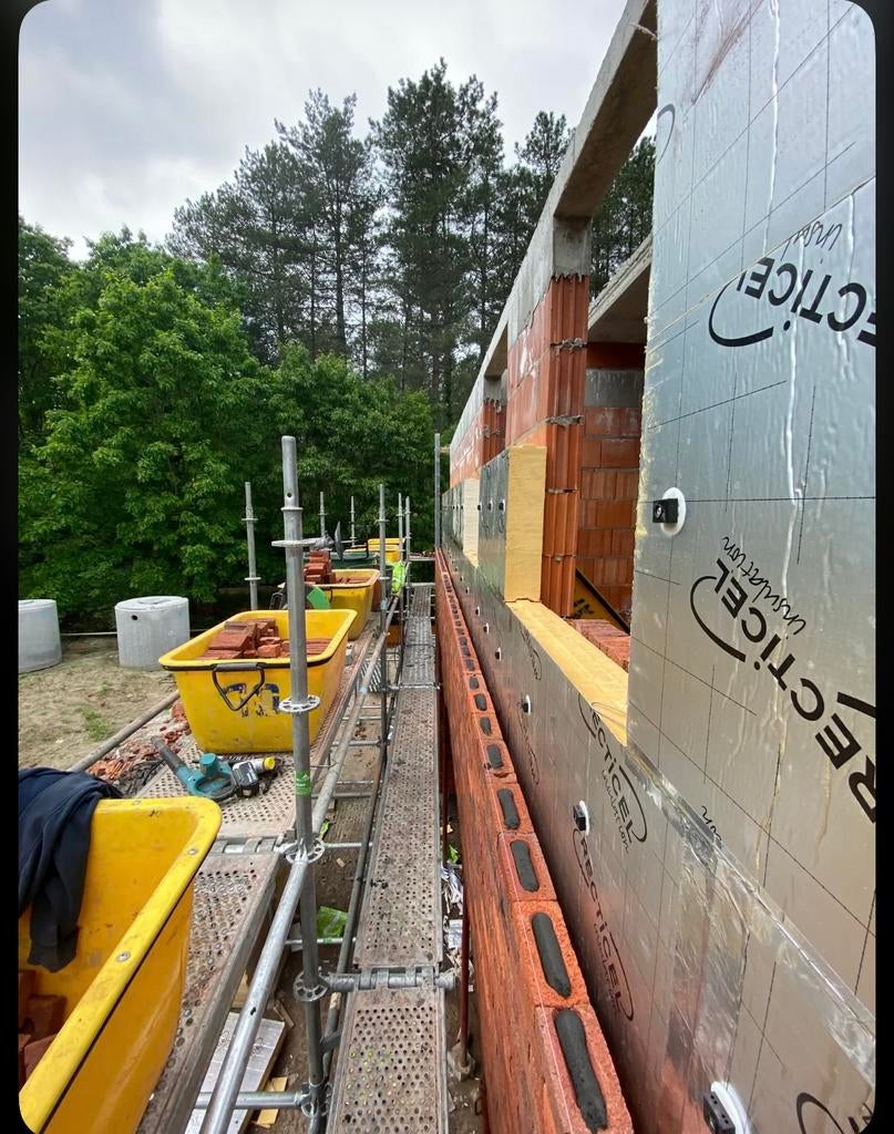 Steiger/stelling te huur, Doe-het-zelf en Verbouw, Steigers, Zo goed als nieuw, Gevelsteiger, 5 meter of hoger, Ophalen of Verzenden