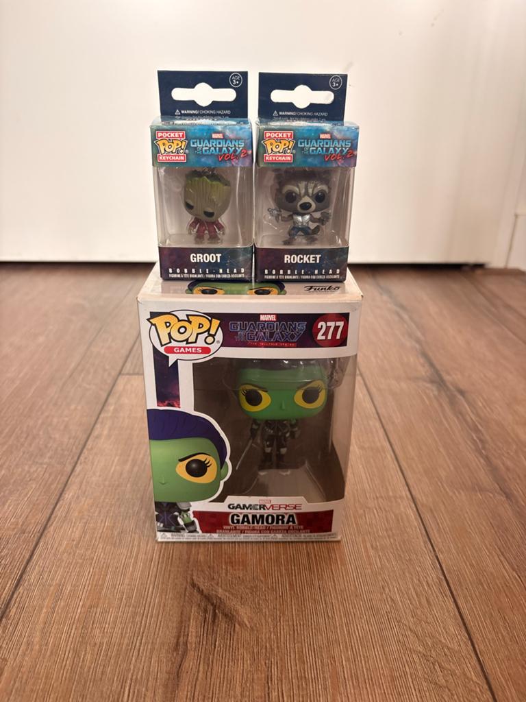 Funko Pop! Gamora #277 & Pocket Pop! Groot & Rocket, Ophalen of Verzenden, Zo goed als nieuw