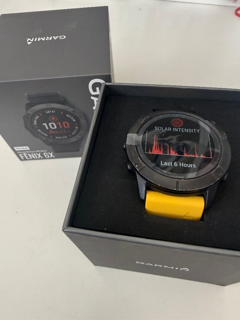 Garmin Fenix 6X PRO SOLAR Titanium zwart + extra banden, Sieraden, Tassen en Uiterlijk, Sporthorloges, Gebruikt, Ophalen of Verzenden