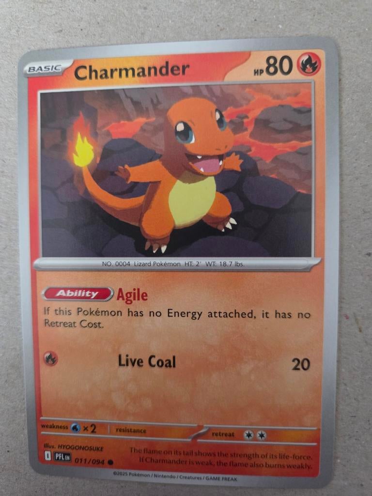 Charmander Pokémon kaart 011/094, Ophalen of Verzenden