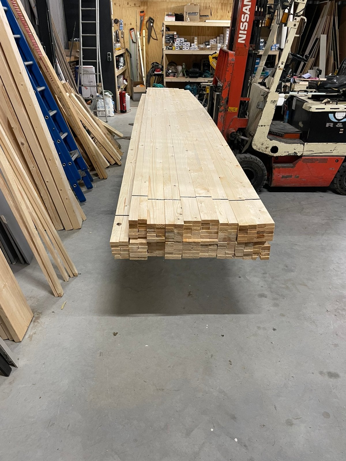 Vuren panlatten 20*50*5100 ( grote voorraad), Ophalen, 1 tot 2 meter, Minder dan 3 meter, Zo goed als nieuw