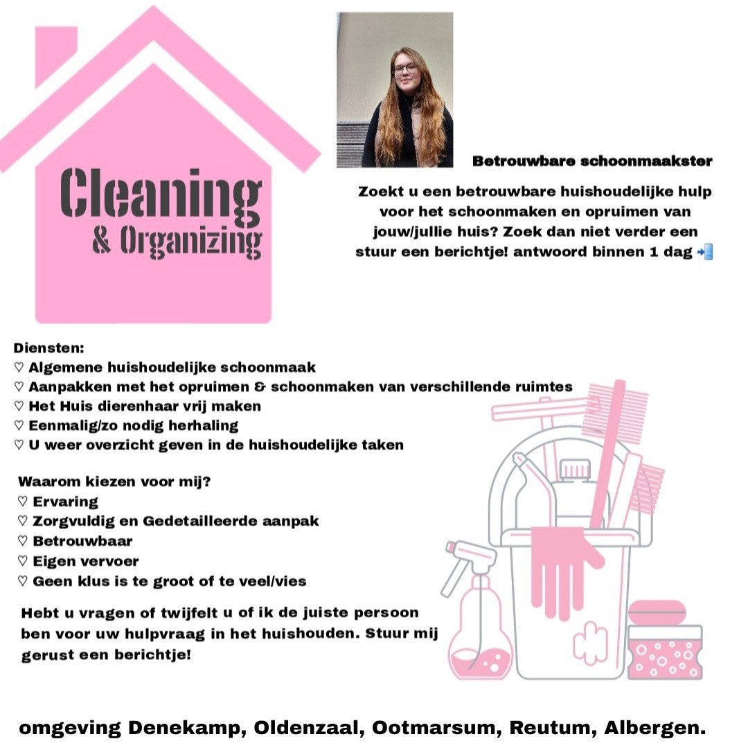 Schoonmaakster omgeving Oldenzaal, Ophalen