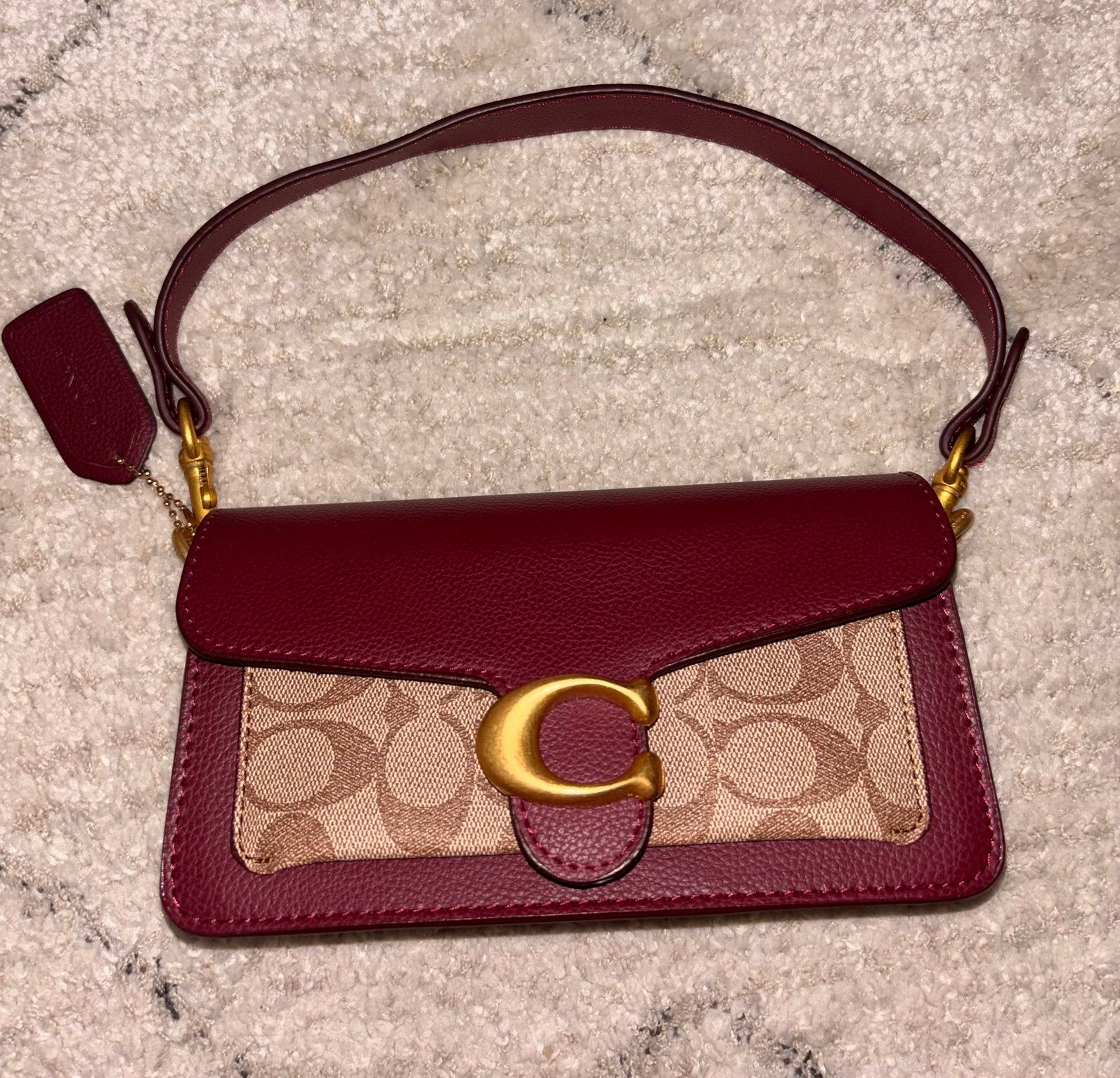 Coach mini tabby, Verzenden, Zo goed als nieuw, Rood, Schoudertasje