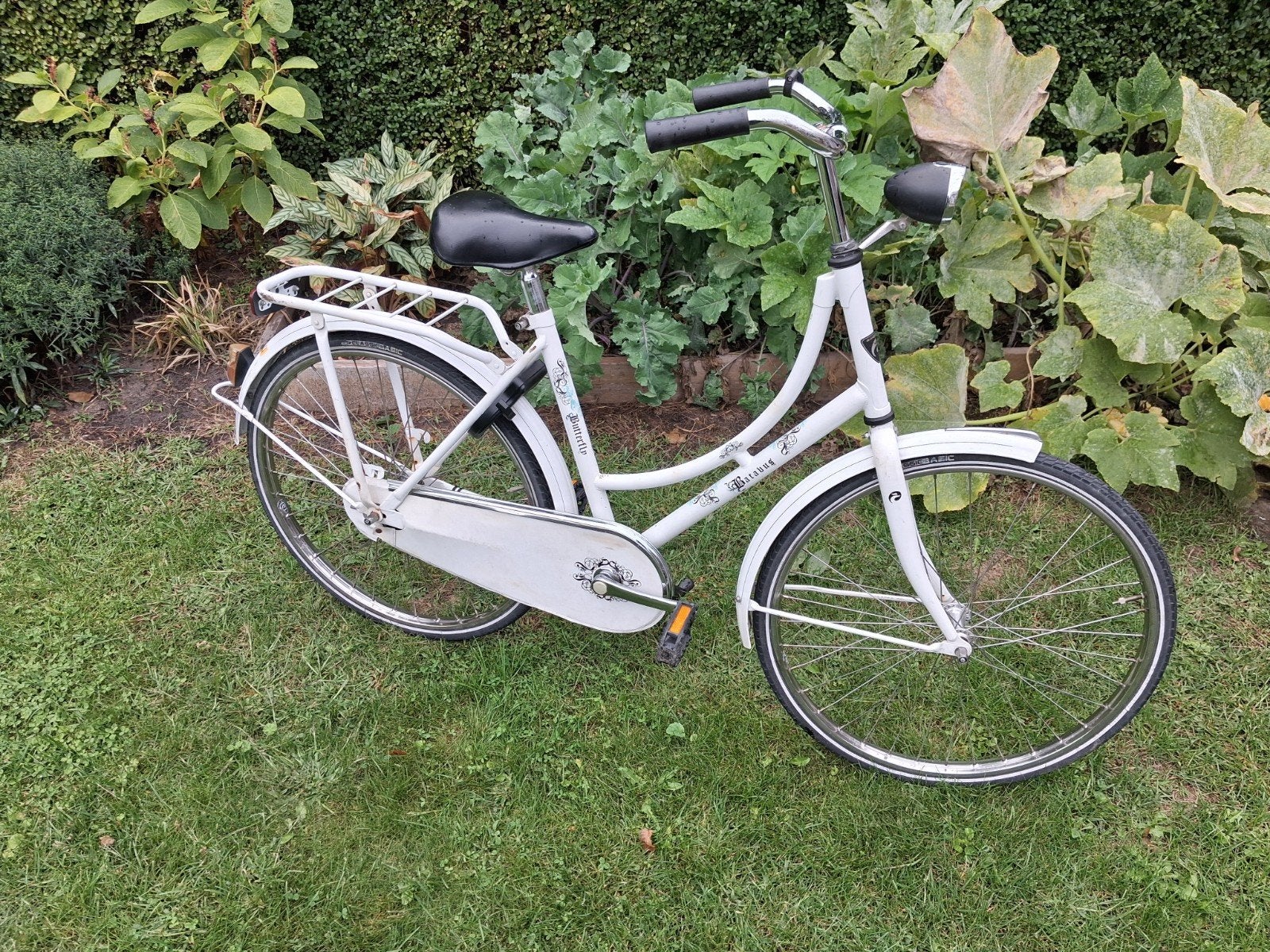 meidenfiets Batavus butterfly, wit, 24inch, Fietsen en Brommers, Terugtraprem, Batavus, Ophalen of Verzenden, Gebruikt