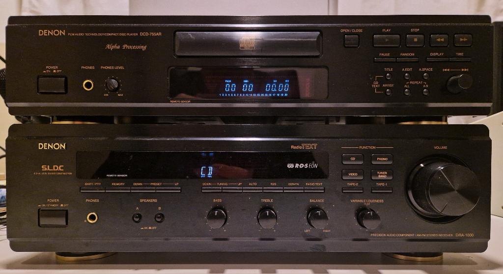 DENON set 2 x 90 Watt, Audio, Tv en Foto, Ophalen, Denon, Zo goed als nieuw, 60 tot 120 watt