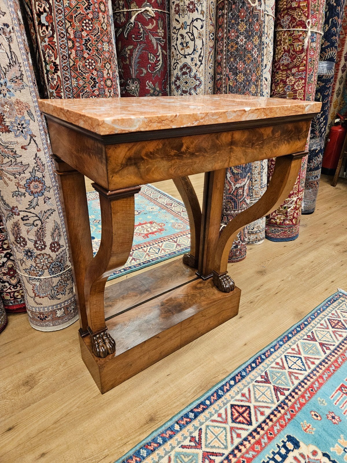 Antieke mahonie biedermeier trumeau uit ca 1840, Ophalen