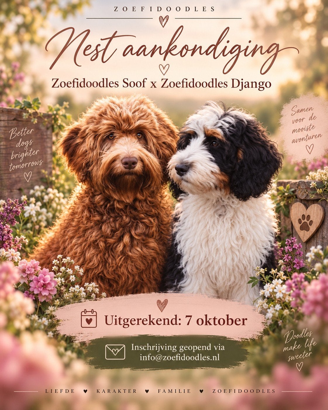 GEBOREN! Prachtige australian aussiedoodle puppy’s, Dieren en Toebehoren, CDV (hondenziekte), 8 tot 15 weken, Meerdere, Meerdere dieren