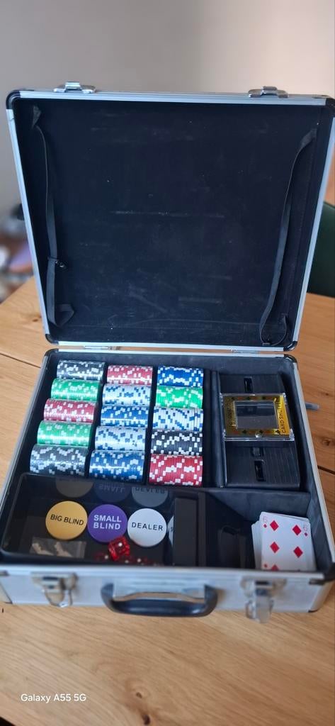 Pokerset met koffer zonder speelmat, Ophalen of Verzenden