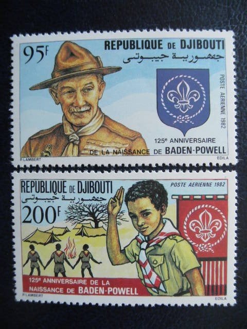Postzegels Djibouti 1982 scouting - cw. 6,00 postfris., Ophalen of Verzenden, Overige landen, Postfris