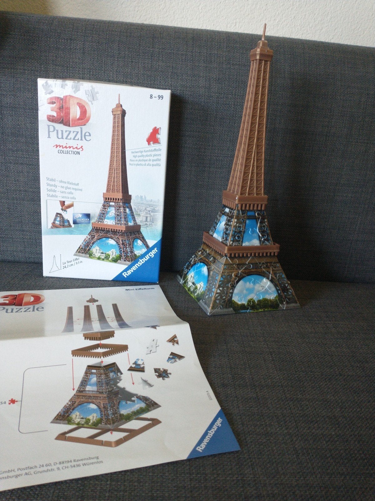 Ravensburger 3D Puzzel VW Bus T1 & Eiffeltoren - Compleet, Ophalen of Verzenden, Meer dan 50 stukjes, Gebruikt, 6 jaar of ouder