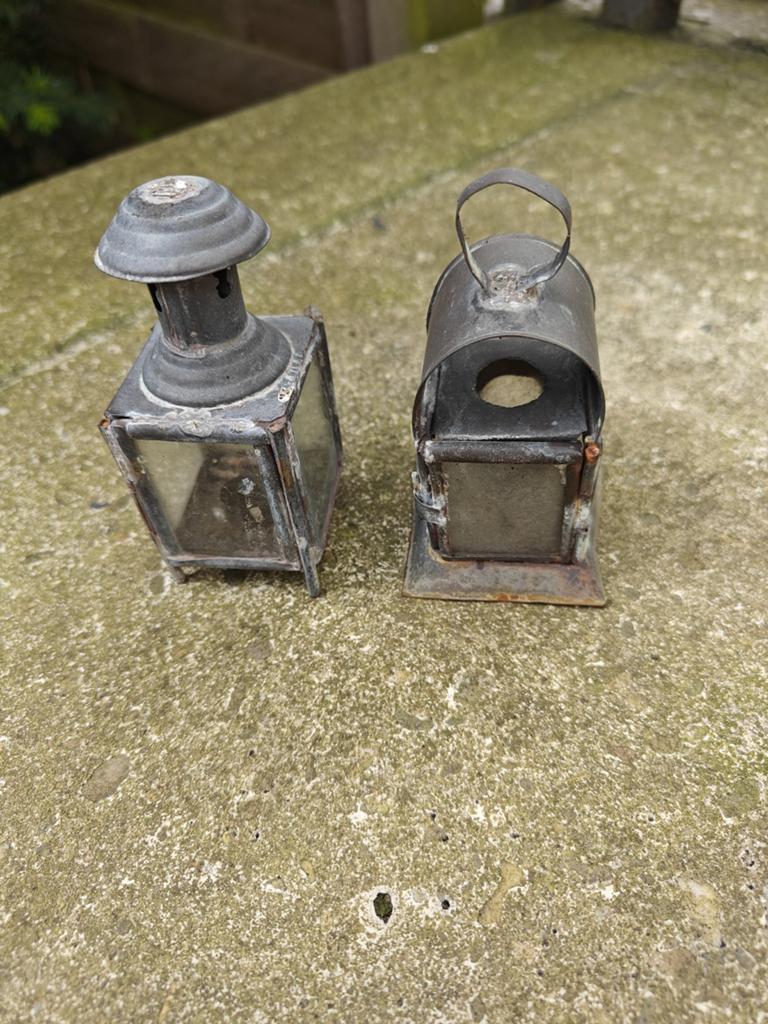 Set van 2  Lantaarns (8 cm) hoog - Decoratieve Stukken, Ophalen