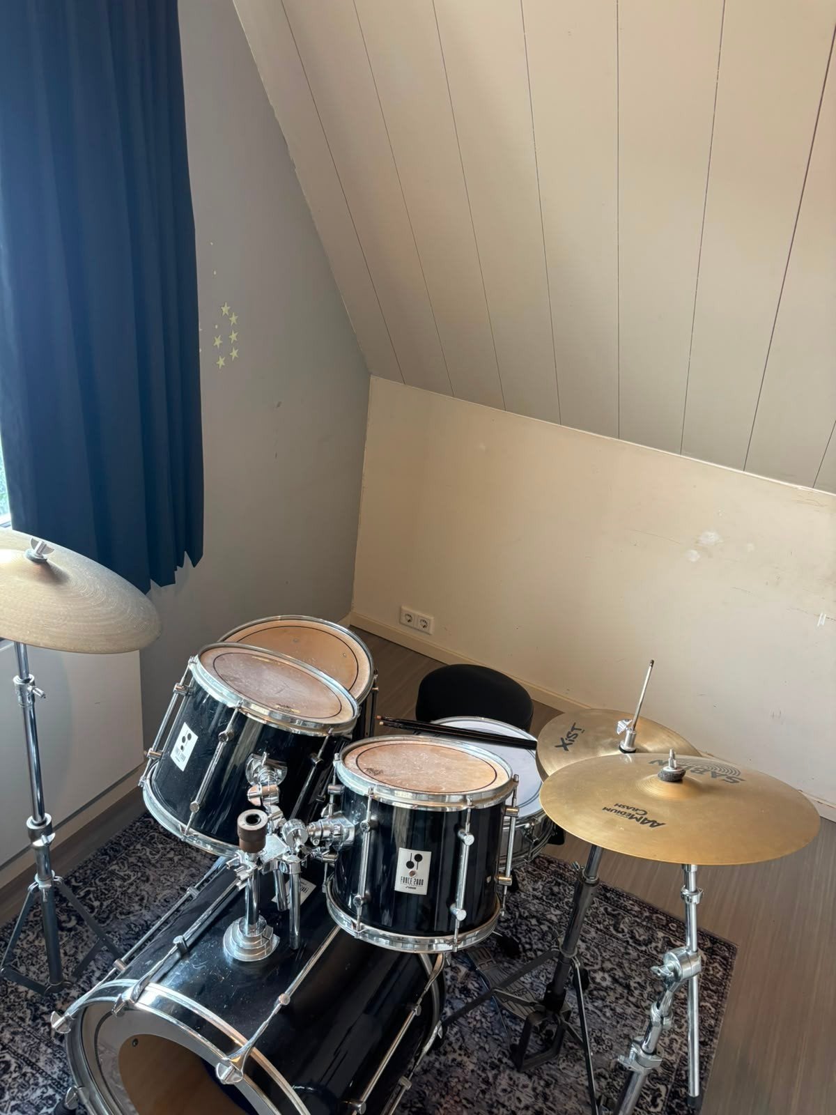 Sonor Force 2000 drumstel met hardware, bekkens en drumkruk, Muziek en Instrumenten, Drumstellen en Slagwerk, Ophalen of Verzenden