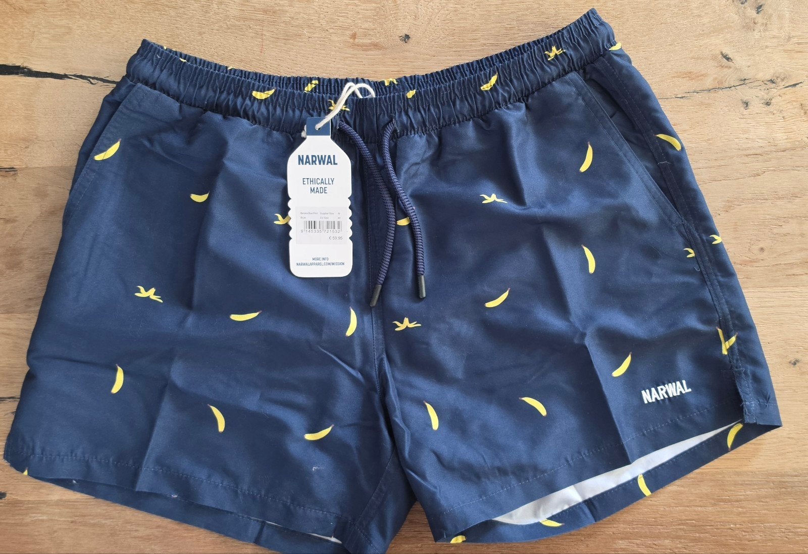 Narwal Banana Blue Print Zwemshort NIEUW, Kleding | Heren, Badmode en Zwemkleding, Narwal, Ophalen of Verzenden, Zwemshort, Maat 48/50 (M)