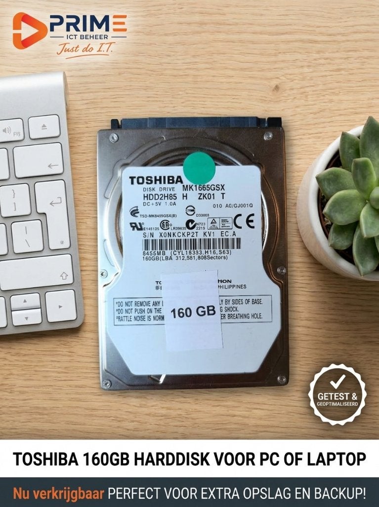 Toshiba 120GB 2,5" HDD, Computers en Software, Intern, Toshiba, Verzenden, Refurbished