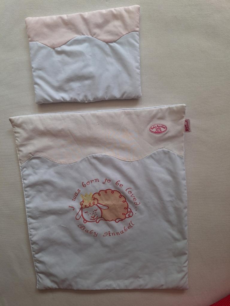 Baby Annabell zapf creations poppen deken met kussen, Kinderen en Baby's, Kinderkamer | Beddengoed, Ophalen of Verzenden, Wit