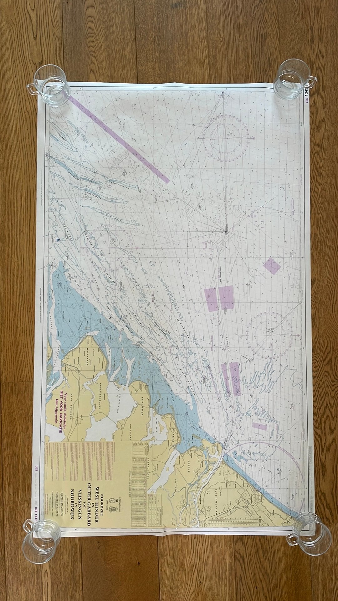 Navigatie zeevaart Vlissingen tot Noordwijk, Ophalen of Verzenden, Zo goed als nieuw, 1800 tot 2000, Landkaart
