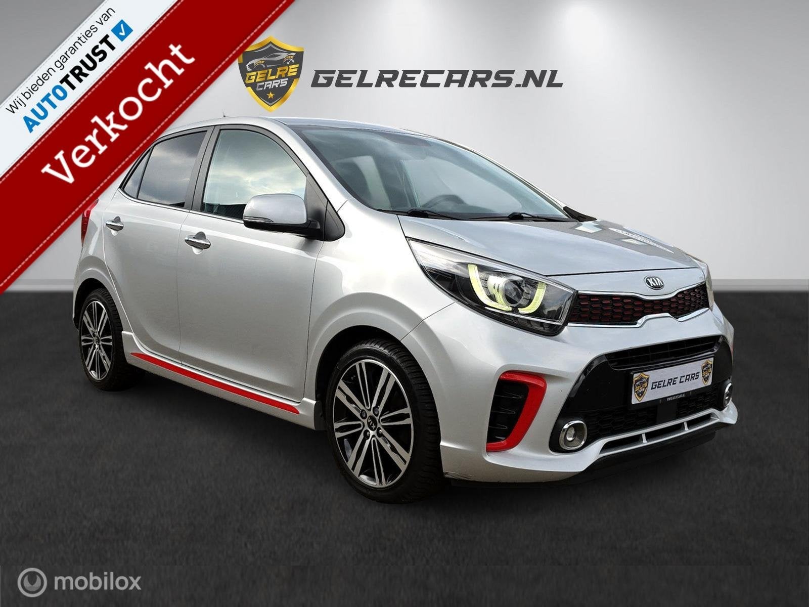 Kia Picanto 1.2 CVVT GT-Line TOPSTAAT, Voorwielaandrijving, Gebruikt, Zwart, 4 cilinders