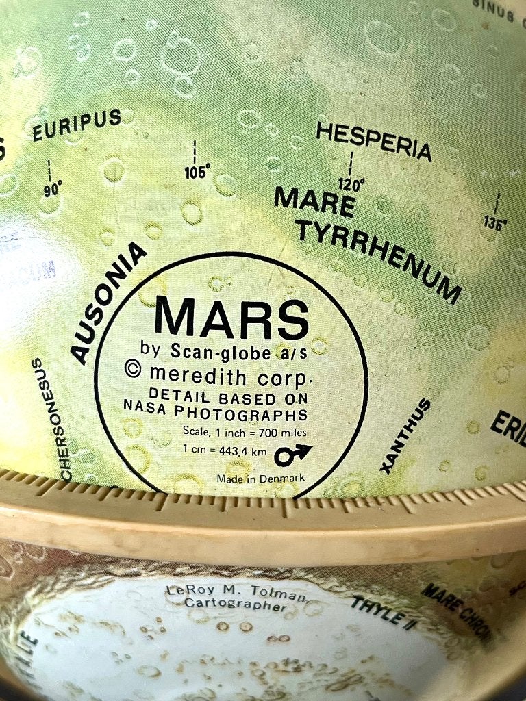 Zeldzame globe van de planeet Mars, Ophalen of Verzenden