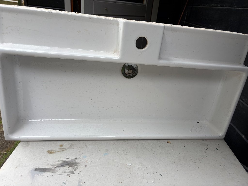 Badkamer meubel met wasbak, Ophalen, Gebruikt, Steen, Wastafel