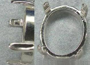 Zet Kast voor 4120 18 x 13mm Zilverkleurig Per Stuk, Ophalen of Verzenden, Nieuw, Kraal