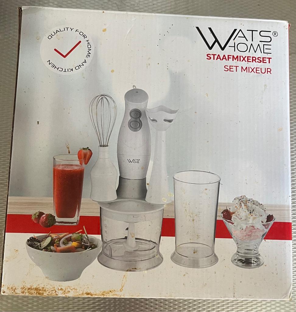 Watshome staafmixer, Minder dan 1 liter, Ophalen of Verzenden, Zo goed als nieuw, 2 snelheden