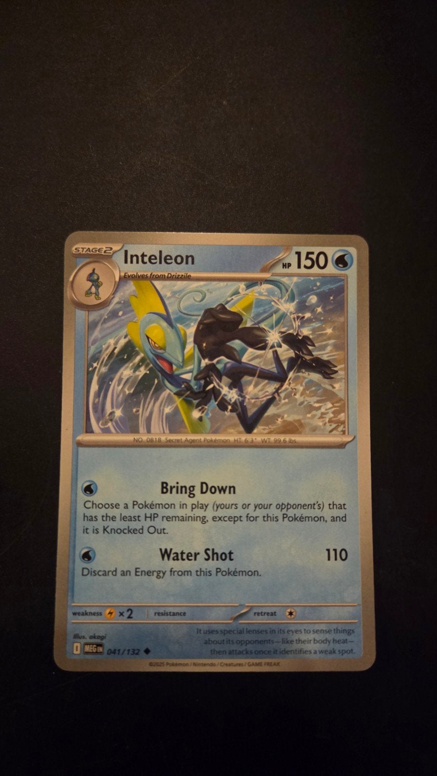 Inteleon 041/132 Pokémon kaart - Mega Evolution set, Verzenden, Zo goed als nieuw, Losse kaart