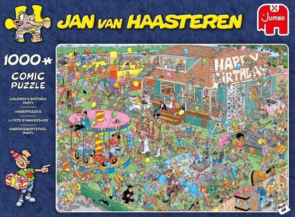 haasteren kinderfeestje 1000 stukjes, Ophalen of Verzenden, 500 t/m 1500 stukjes, Zo goed als nieuw, Legpuzzel