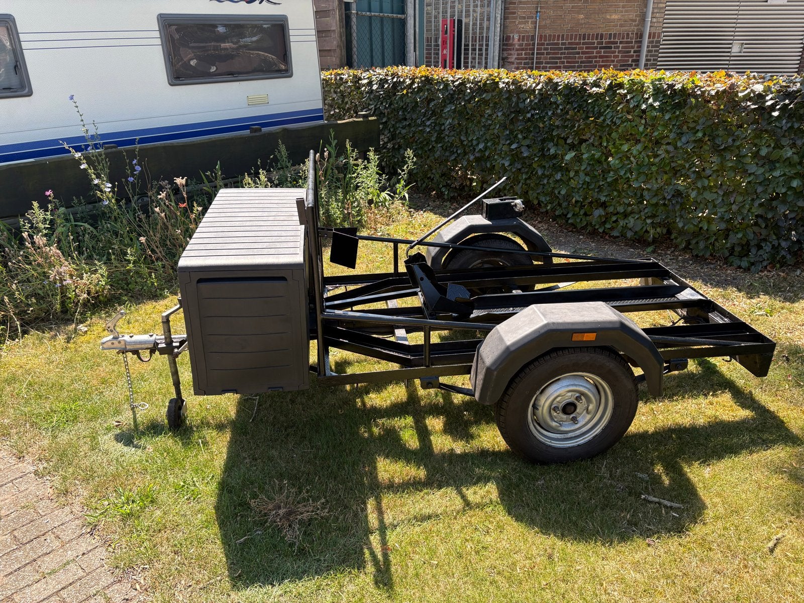 Aanhanger voor motor of scooter met oprijplaat, Ophalen, Gebruikt