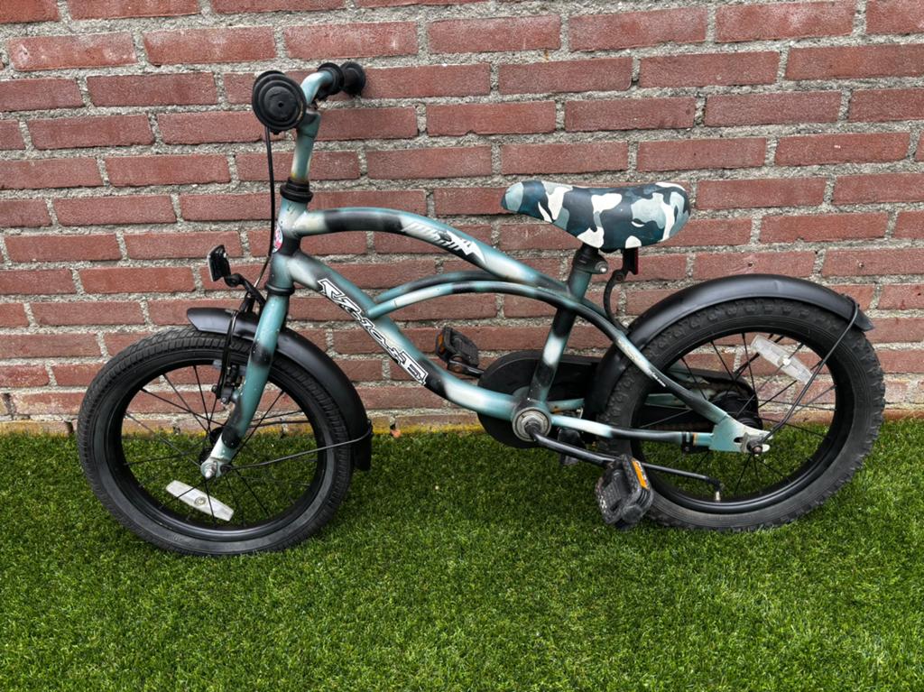 Stoere camouflage fiets van Volare, Fietsen en Brommers, Ophalen, Gebruikt, Terugtraprem, 16 tot 20 inch