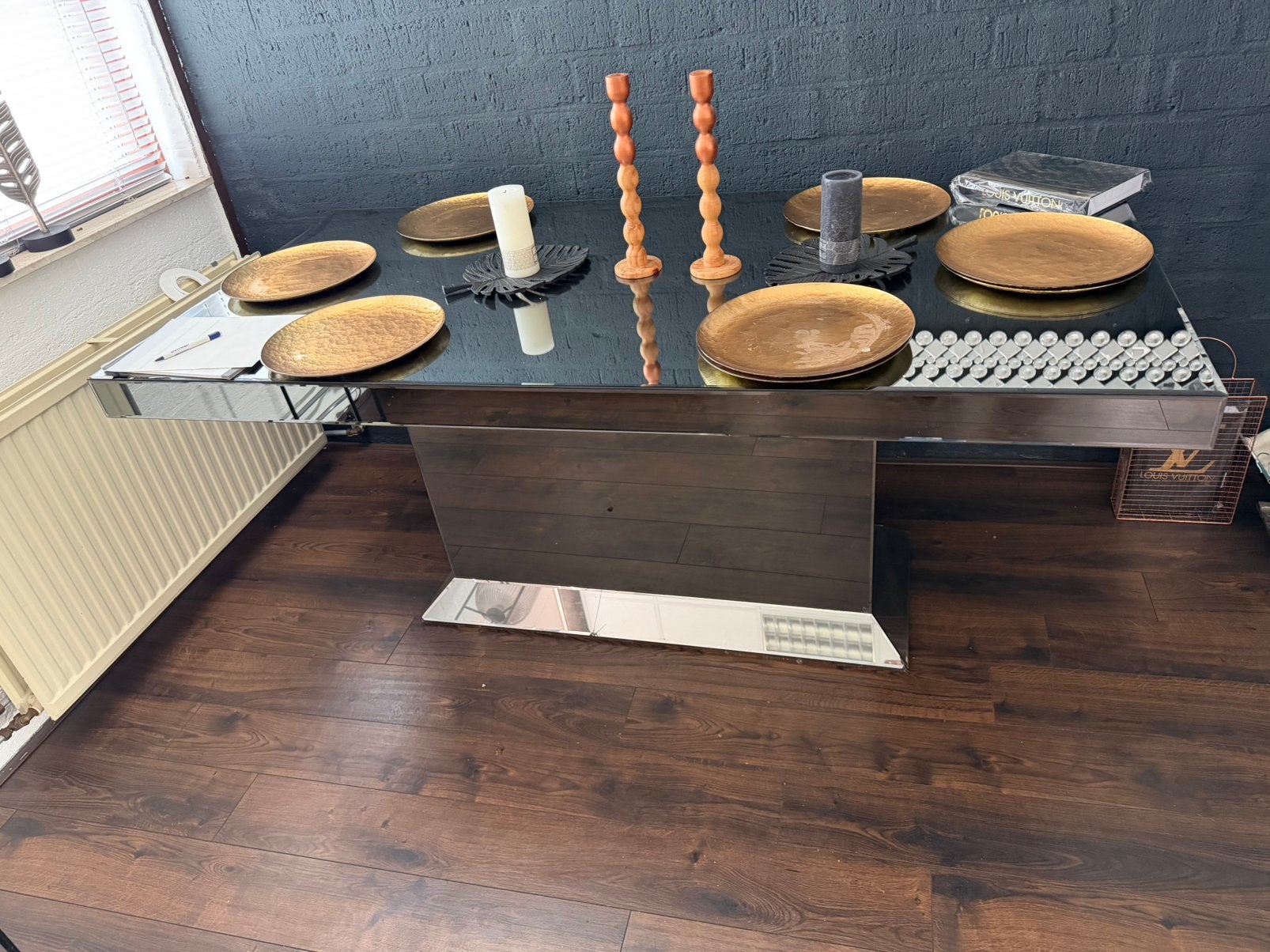 Spiegel eettafel, Ophalen, 200 cm of meer, 50 tot 100 cm, Zo goed als nieuw