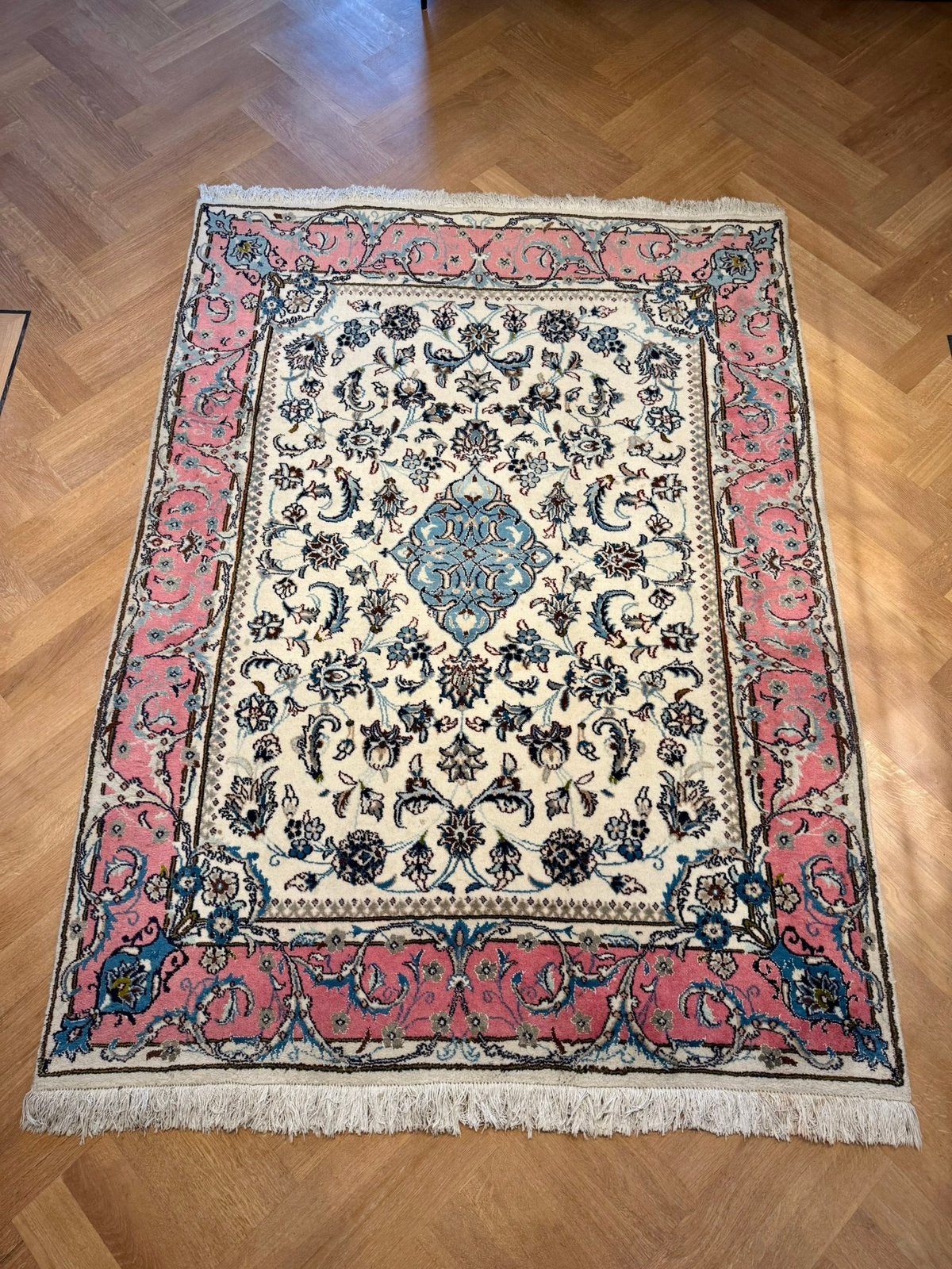 Prachtig handgenoopte Nain (Perzisch tapijt, 200 x 150 cm), Ophalen, 150 tot 200 cm, 200 cm of meer, Zo goed als nieuw