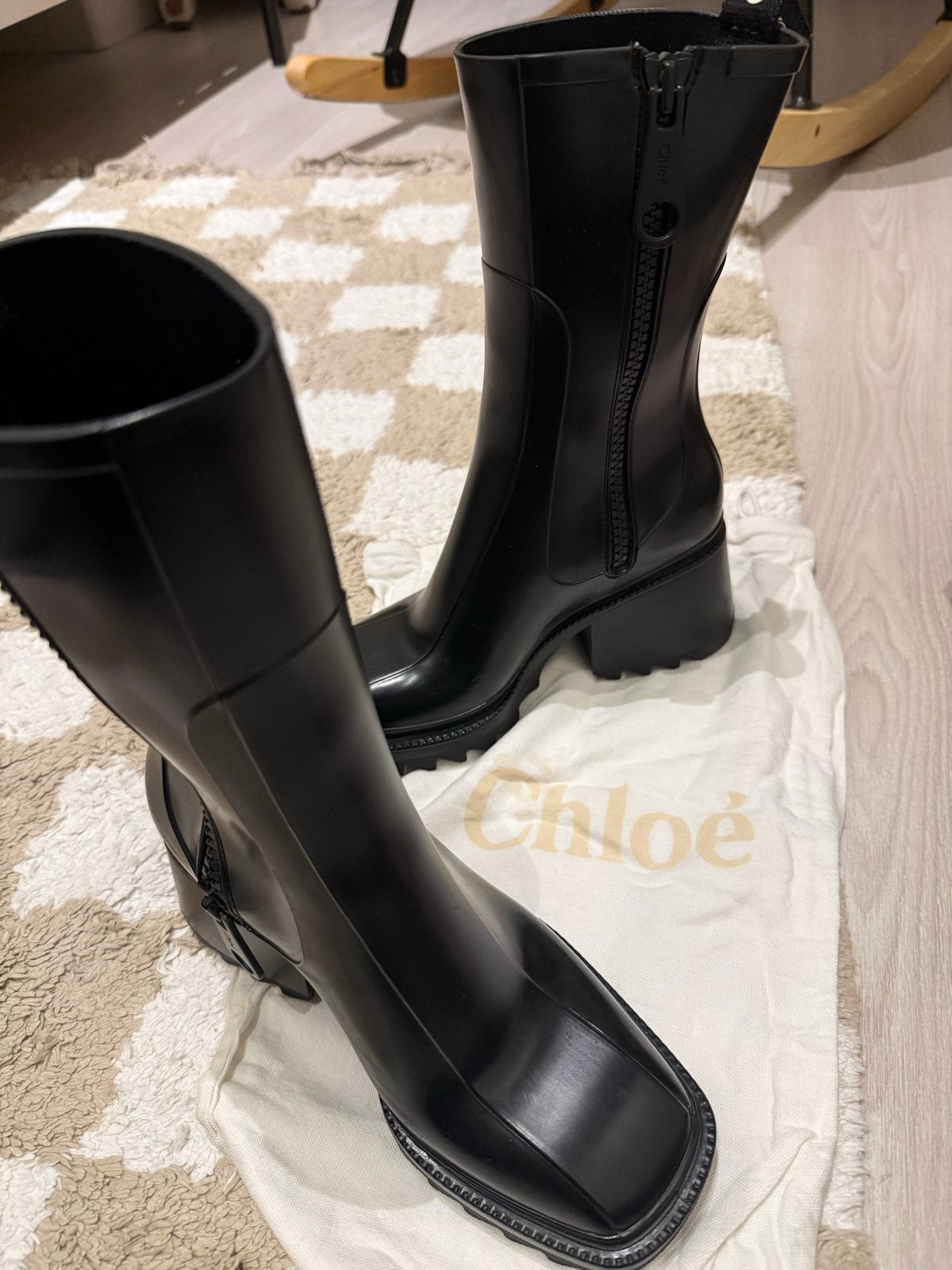 Cloé Betty regenlaars zwart 36, Kleding | Dames, Schoenen, Ophalen, Hoge laarzen, Zwart, Zo goed als nieuw