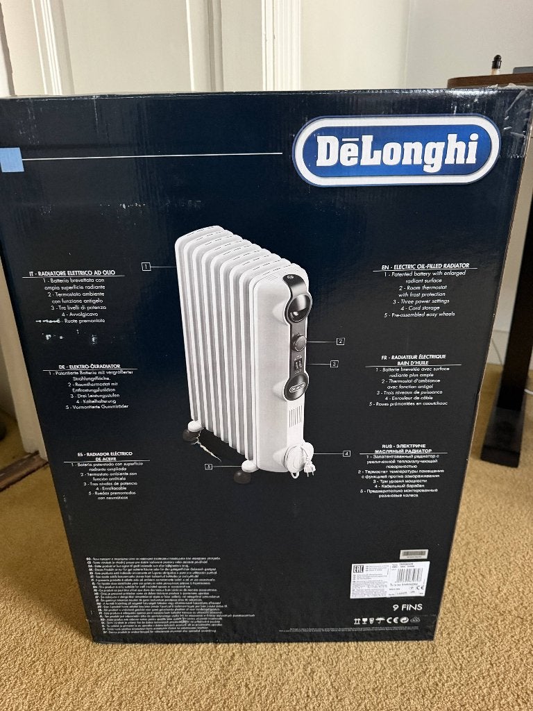 DeLonghi Electric Radiator / Heater, Ophalen, 30 tot 80 cm, Hoog rendement (Hr), Radiator