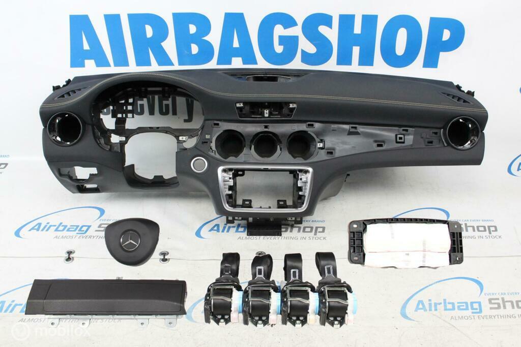 Airbag set Dashboard met geel stiksels Mercedes CLA facelift, Gebruikt, Ophalen of Verzenden