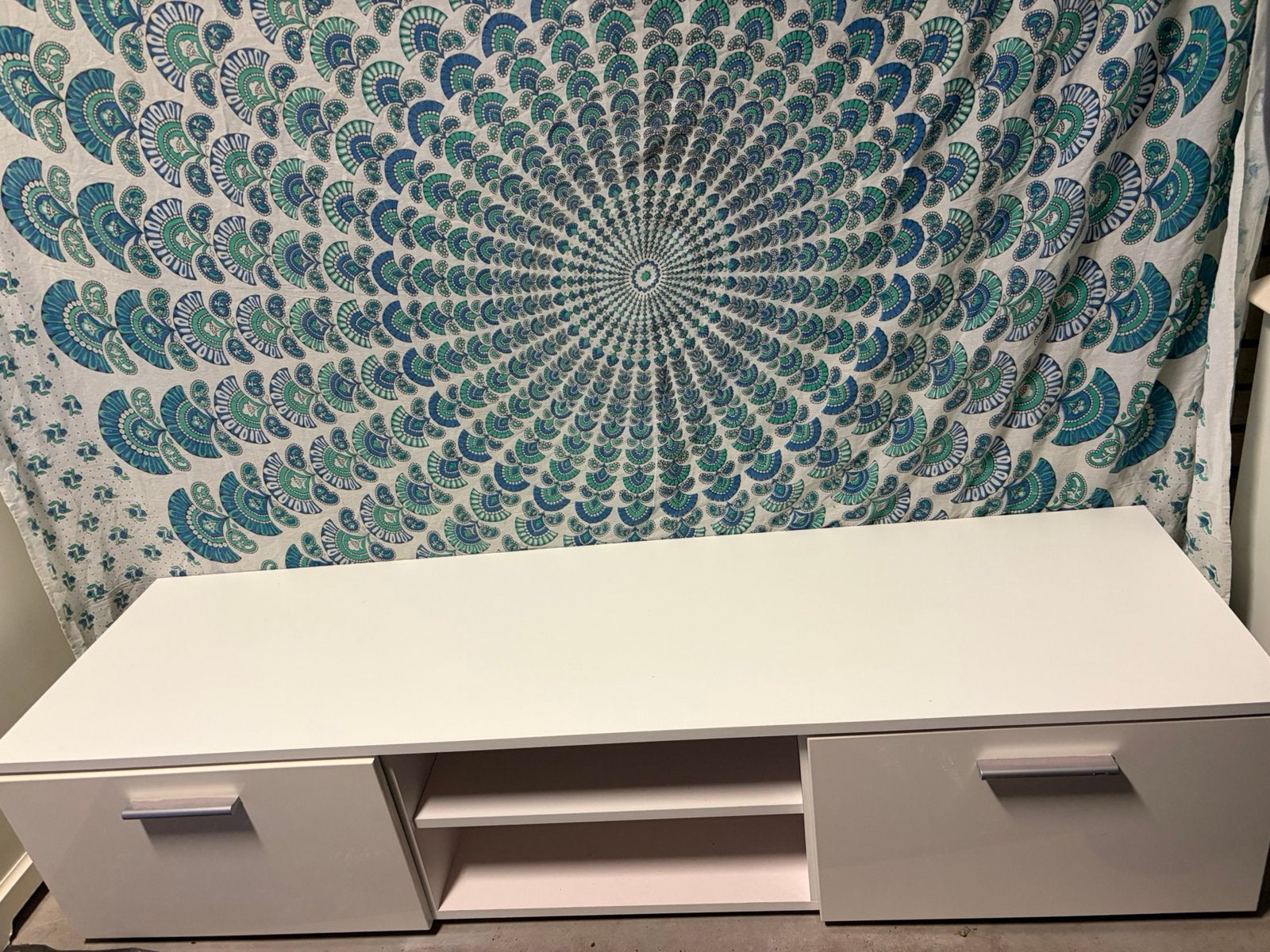 Witte dressoir kast, Ophalen, 150 tot 200 cm, Zo goed als nieuw, Minder dan 100 cm
